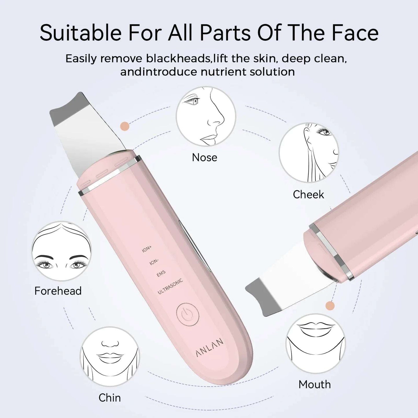 Ultrasonic Facial Skin Scrubber