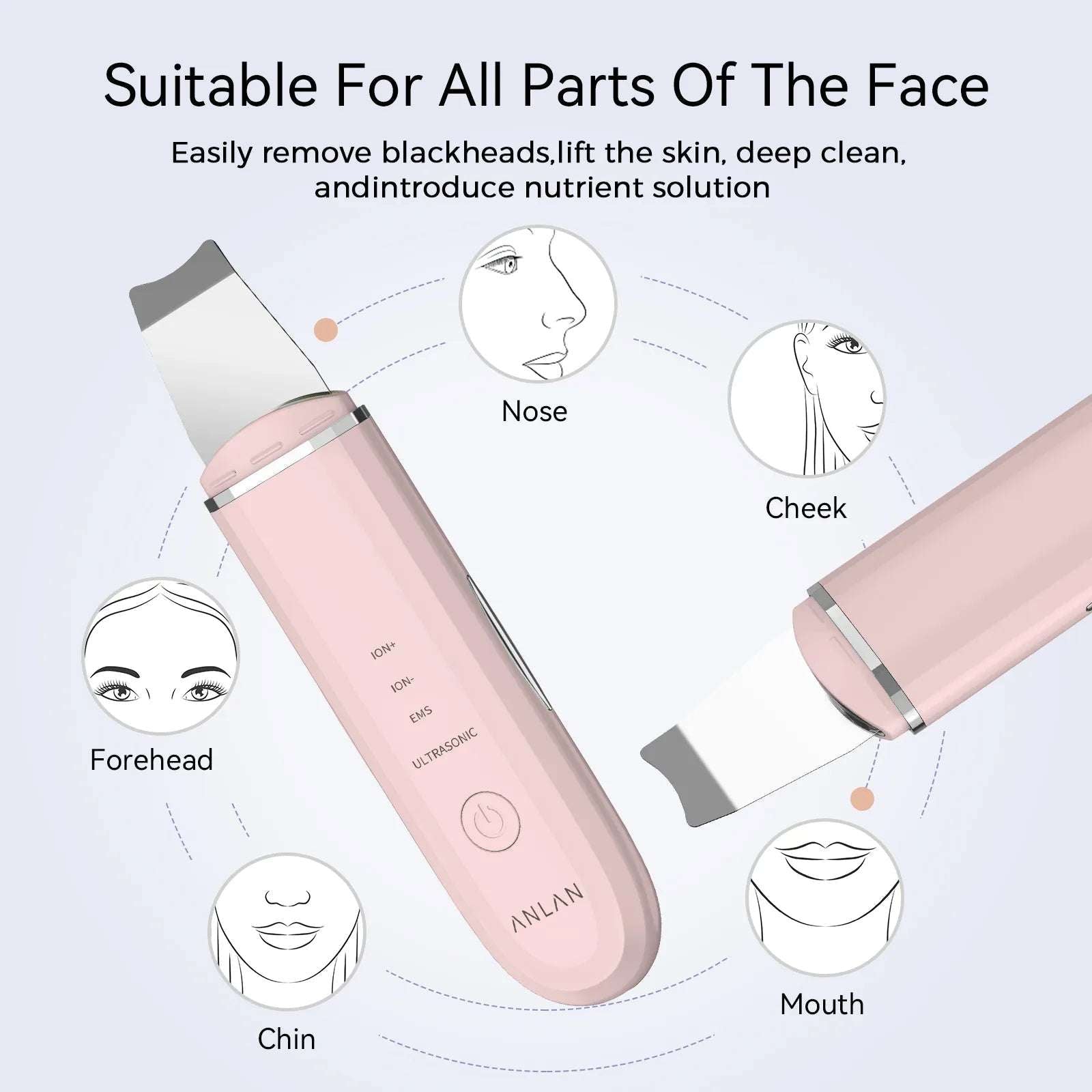 Ultrasonic Facial Skin Scrubber