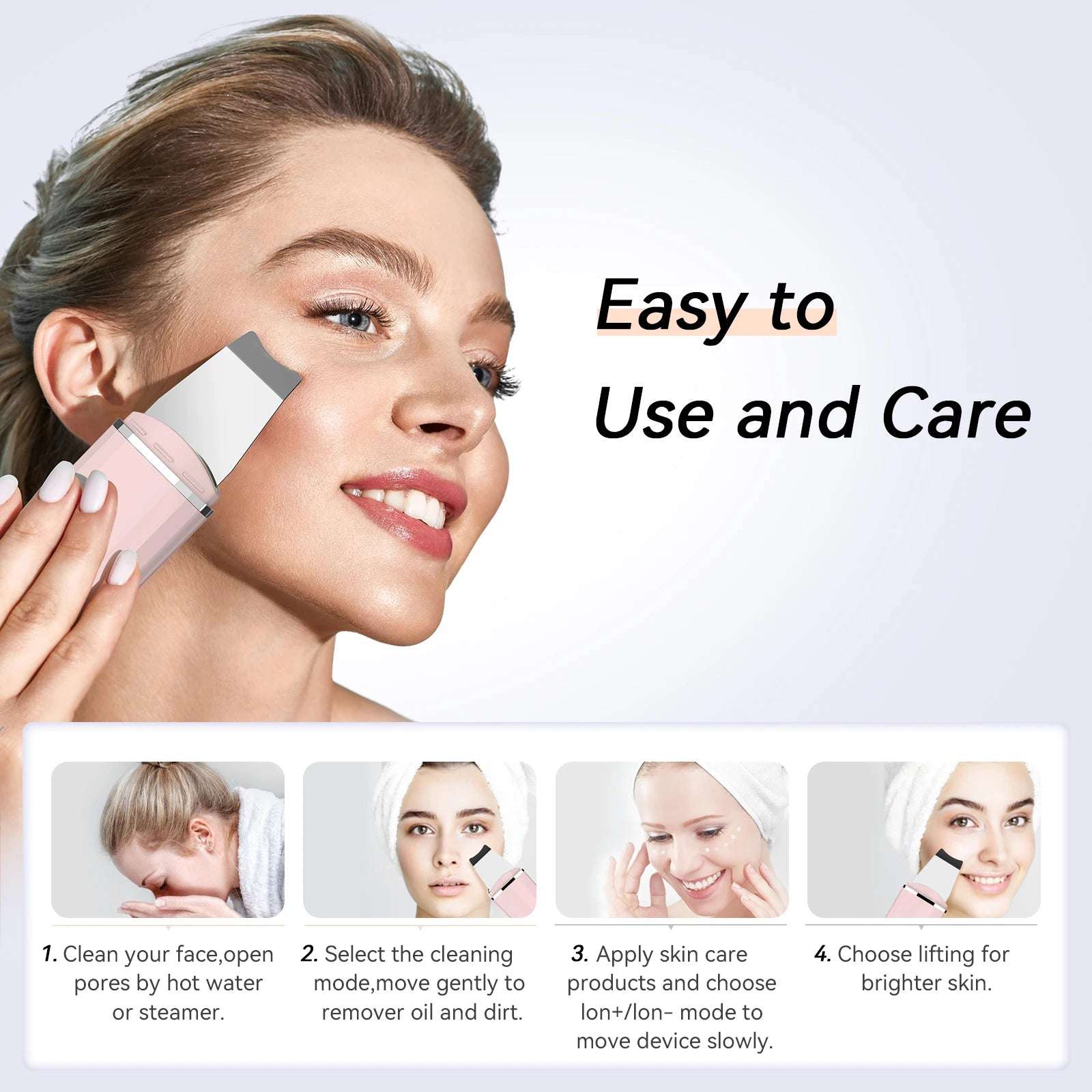 Ultrasonic Facial Skin Scrubber